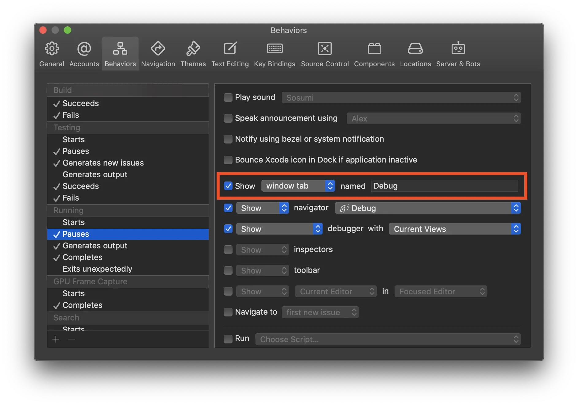 Stop debugger from opening in a new window tab)
