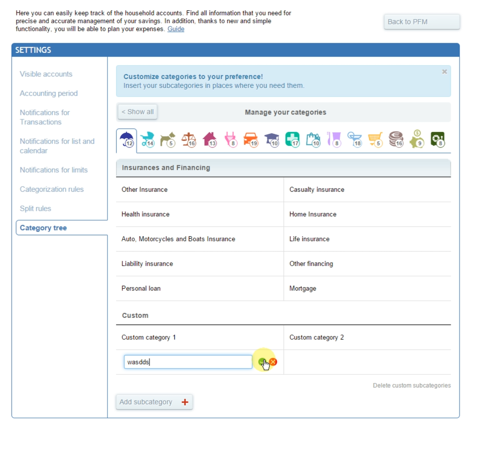 Comarch Personal Finance Management screen 3