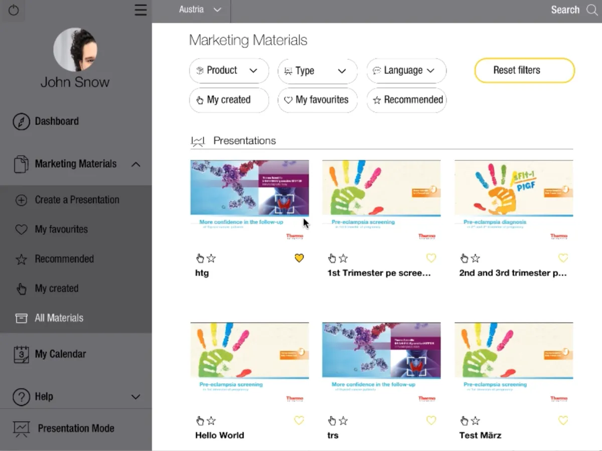 SIMAPP marketing materials with multi-level filters